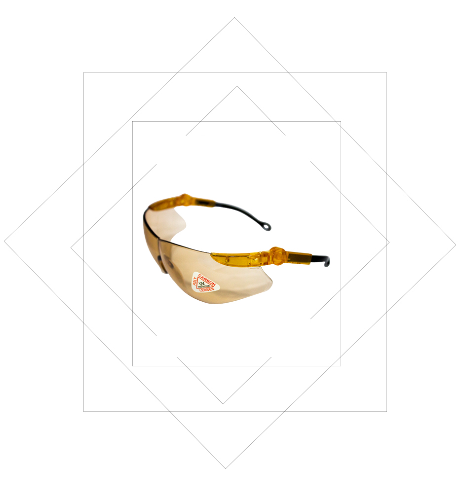  TF218 Orange Black Frame Brown Lens Safety Spectacles Anti scratch, anti fog, non-slip nose bridge