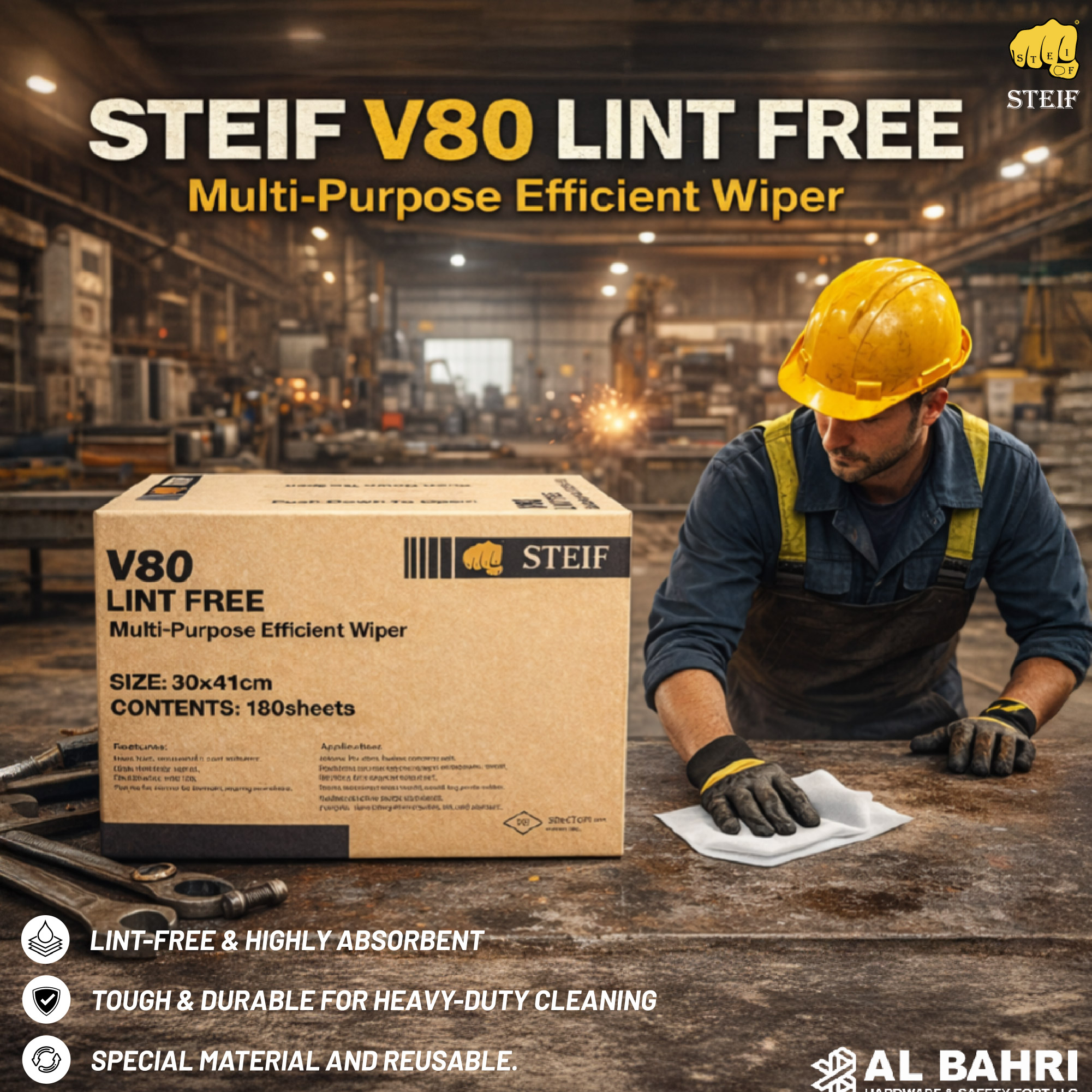 V80 LINT FREE  Multi-Purpose Efficient Wiper