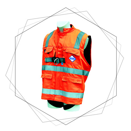  Warning Jacket with integral Safety and Rescue Harness IKWA