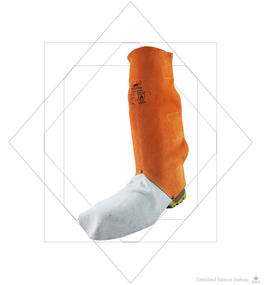 Welder’s Shoe Cover with Leg Guard - Rust Color Welders Shoe Cover with Leg Guard