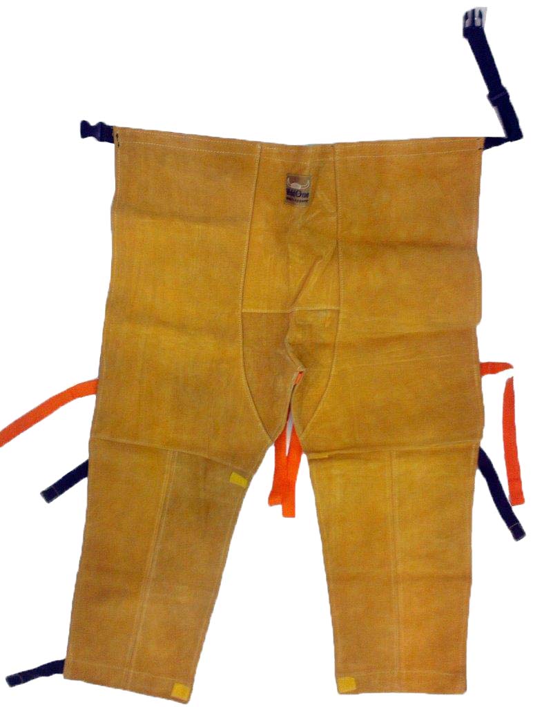 Yellow Welder's Split Trouser Kelvar Stitch -Leather Welding Trouser Flame & Spark Resistant Kevlar Stitched Trouser